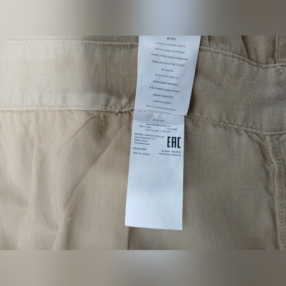 Micheal Kors Linen/ Cotton Wide Leg Jumpsuit. Size M - Picture 11 of 13